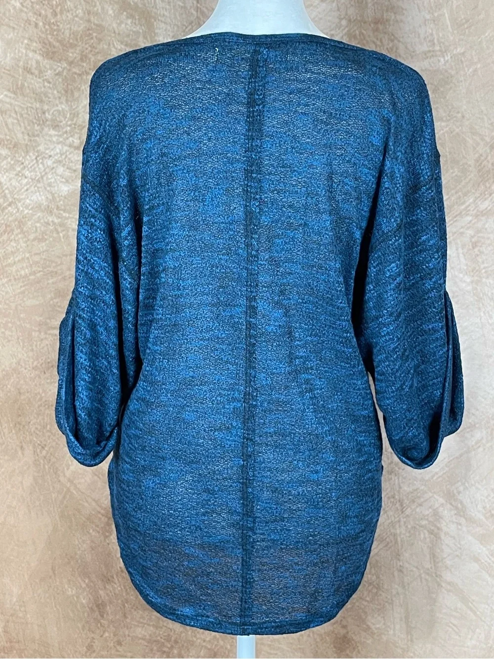 FP Beach Casual Scoop Neck Relaxed Top in Heather Teal size XS
